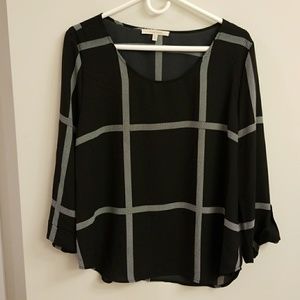 Black and white blouse